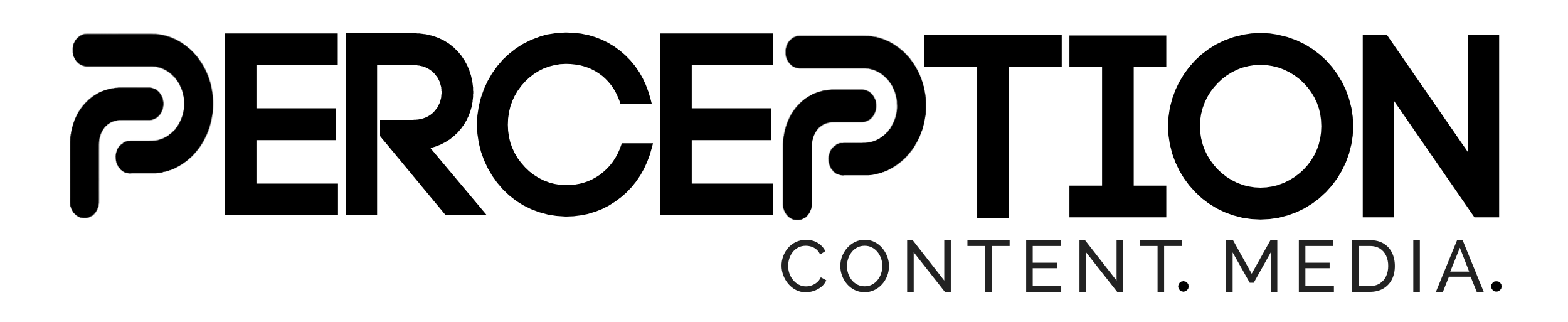 Perception Content Media full logo black