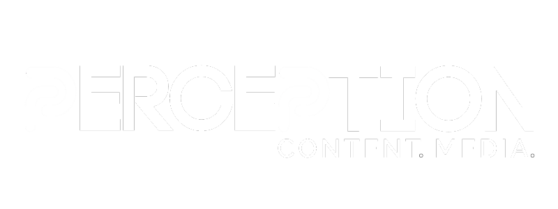 Perception Content Media white logo